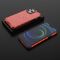 Honeycomb Case armor cover with TPU Bumper for iPhone 13 Pro Max red | Techbox