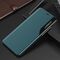 Eco Leather View Case elegant bookcase type case with kickstand for iPhone 13 Pro Max green | Techbox
