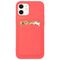 Card Case Silicone Wallet Wallet with Card Slot Documents for iPhone 12 Pro Max Orange | Techbox