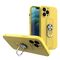 Ring Case silicone case with finger grip and stand for iPhone 12 Pro yellow | Techbox