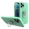 Ring Case silicone case with finger grip and stand for Samsung Galaxy A42 5G mint | Techbox