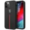Ferrari FEOMSHCP12LBK iPhone 12 Pro Max black / black hardcase Off Track Leather Nylon Stripe - Apple Cases - Cases - Techbox