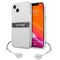 Guess GUHCP13SKB4GGR iPhone 13 mini 5,4" Transparent hardcase 4G Grey Strap Charm - Apple Cases - Cases - Techbox