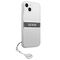 Guess GUHCP13SKB4GGR iPhone 13 mini 5,4" Transparent hardcase 4G Grey Strap Charm - Apple Cases - Cases - Techbox