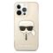 Karl Lagerfeld KLHCP13LKHTUGLGO iPhone 13 Pro / 13 6,1" złoty/gold hardcase Glitter Karl`s Head | Techbox