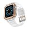 Protect Strap Band for Apple Watch 38/40/41mm Armored Case Strap - Transparent, Rose Gold | Techbox
