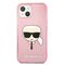 Karl Lagerfeld KLHCP13SKHTUGLP iPhone 13 mini 5,4" różowy/pink hardcase Glitter Karl's Head | Techbox