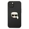 Karl Lagerfeld KLHCP13SPKMK iPhone 13 mini 5,4" czarny/black hardcase Leather Ikonik Karl`s Head Metal | Techbox