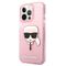 Karl Lagerfeld KLHCP13XKHTUGLP iPhone 13 Pro Max 6,7" różowy/pink hardcase Glitter Karl`s Head | Techbox