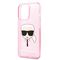 Karl Lagerfeld KLHCP13XKHTUGLP iPhone 13 Pro Max 6,7" różowy/pink hardcase Glitter Karl`s Head | Techbox