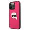 Karl Lagerfeld Leather Ikonik Karl's Head Metal Case for iPhone 13 Pro / 13 6.1" - Pink | Techbox