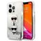 Karl Lagerfeld KLHCP13XKICGLS iPhone 13 Pro Max 6,7" srebrny/silver hardcase Liquid Glitter Karl&Choupette Head | Techbox