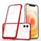 Clear 3in1 case for iPhone 12 frame gel cover red | Techbox