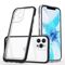 Clear 3in1 case for iPhone 12 Pro frame gel cover black | Techbox