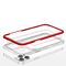 Clear 3in1 case for iPhone 12 Pro frame gel cover red | Techbox