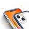 Clear 3in1 case for iPhone 13 mini gel cover with frame blue | Techbox
