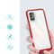 Clear 3in1 case for Samsung Galaxy A03s (166) frame gel cover red - Samsung Cases - Cases - Techbox