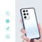 Clear 3in1 Case for Samsung Galaxy S22 Ultra Frame Gel Cover Blue | Techbox