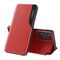 Eco Leather View Case an elegant case with a flap and stand function for Samsung Galaxy A73 red - Samsung Cases - Cases - Techbox