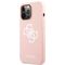 Guess GUHCP13LLS4GWPI iPhone 13 Pro / 13 6.1 pink / pink hard case Silicone 4G Logo | Techbox