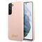Guess GUHCS22MLSLMGPP S22+ S906 pink/pink hardcase Silicone Script Metal Logo | Techbox