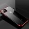 Clear Color case TPU gel cover with metallic frame for Samsung Galaxy S22 + (S22 Plus) red | Techbox