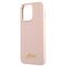 Guess GUHMP13LLSLMGLP iPhone 13 Pro / 13 6.1 "light pink / light pink hardcase Silicone Script Gold Logo Magsafe - Apple Cases - Cases - Techbox