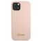 Guess GUHMP13MLSLMGLP iPhone 13 6.1 "light pink / light pink hardcase Silicone Script Gold Logo Magsafe - Apple Cases - Cases - Techbox