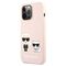 Karl Lagerfeld KLHMP13LSSKCI iPhone 13 Pro  / 13 6,1" hardcase jasnoróżowy/light pink Silicone Ikonik Karl & Choupette Magsafe | Techbox