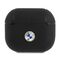BMW BMA3SSLBK AirPods 3 cover black / black Geniune Leather Silver Logo - Smartphone Accessories - Cables & Accessories - Techbox