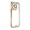 Fashion Case Case for Samsung Galaxy A12 5G Gold Frame Gel Cover White | Techbox