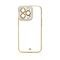 Fashion Case Case for Samsung Galaxy A12 5G Gold Frame Gel Cover White | Techbox