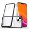 Clear 3in1 case for iPhone 14 Plus silicone cover with frame black | Techbox