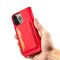 Magnet Card Case case for iPhone 14 Plus flip cover wallet stand red | Techbox