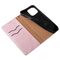 Magnet Strap Case Case for iPhone 14 Pro Flip Wallet Mini Lanyard Stand Pink | Techbox