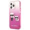 Karl Lagerfeld KLHCP13LTGKCP iPhone 13 Pro / 13 6,1" hardcase różowy/pink Gradient Ikonik Karl & Choupette | Techbox