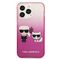 Karl Lagerfeld KLHCP13LTGKCP iPhone 13 Pro / 13 6,1" hardcase różowy/pink Gradient Ikonik Karl & Choupette | Techbox