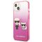 Karl Lagerfeld KLHCP13STGKCP iPhone 13 mini 5,4" hardcase różowy/pink Gradient Ikonik Karl & Choupette | Techbox