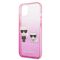 Karl Lagerfeld KLHCP13STGKCP iPhone 13 mini 5,4" hardcase różowy/pink Gradient Ikonik Karl & Choupette | Techbox