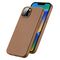 Dux Ducis Grit Leather Case for iPhone 14 Plus Elegant Faux Leather Cover (MagSafe Compatible) Brown | Techbox