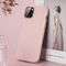 Dux Ducis Grit Leather Case for iPhone 14 Plus Elegant Faux Leather Cover (MagSafe Compatible) Pink - Apple Cases - Cases - Techbox