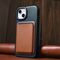 iCarer CE Oil Wax Premium Leather Folio Case iPhone 14 Plus magnetic flip case MagSafe blue (AKI14220707-BU) | Techbox