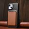 iCarer CE Oil Wax Premium Leather Folio Case Leather Case iPhone 14 Plus Magnetic Flip MagSafe Black (AKI14220707-BK) | Techbox