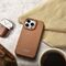 iCarer CE Premium Leather Folio Case iPhone 14 Pro Magnetic Flip Leather Folio Case MagSafe brown (WMI14220714-BN) - Apple Cases - Cases - Techbox