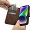iCarer Oil Wax Wallet Case 2in1 Cover iPhone 14 Plus Anti-RFID Leather Flip Case Brown (WMI14220723-BN) | Techbox