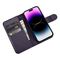 iCarer Wallet Case 2in1 Cover iPhone 14 Pro Anti-RFID Leather Flip Case Dark Purple (WMI14220726-DP) - Apple Cases - Cases - Techbox