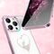 Silicone case with Swarovski crystals Kingxbar Wish Series for iPhone 14 Plus - pink | Techbox