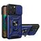 Hybrid Armor Camshield case for iPhone 14 Pro Max armored case with camera cover blue | Techbox