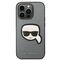 Karl Lagerfeld KLHCP14LSAPKHG iPhone 14 Pro 6,1" srebrny/silver hardcase Saffiano Karl`s Head Patch - Apple Cases - Cases - Techbox