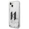 Karl Lagerfeld Liquid Glitter Big KL case for iPhone 14 - silver | Techbox